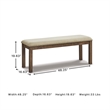 Signature Design by Ashley Moriville Upholstered Dining Bench in Beige