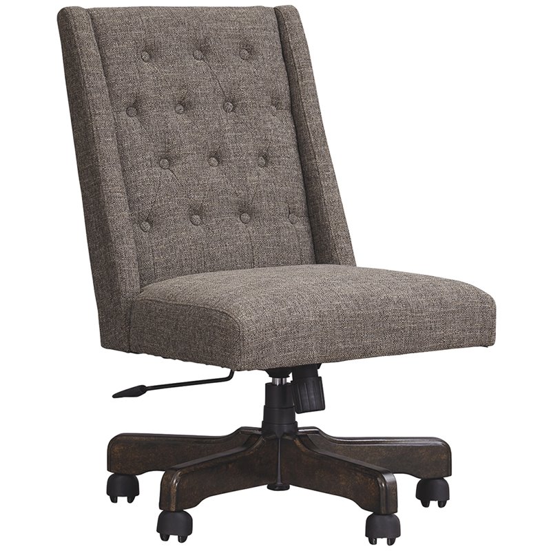 Ashley Furniture Tufted Adjustable Swivel Office Chair in Graphite