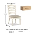 Signature Design by Ashley Realyn Ladderback Dining Side Chair in Chipped White