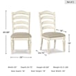 Signature Design by Ashley Realyn Ladderback Dining Side Chair in Chipped White
