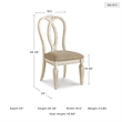Ashley Furniture Realyn Engineered Wood Dining Side Chair in Chipped White