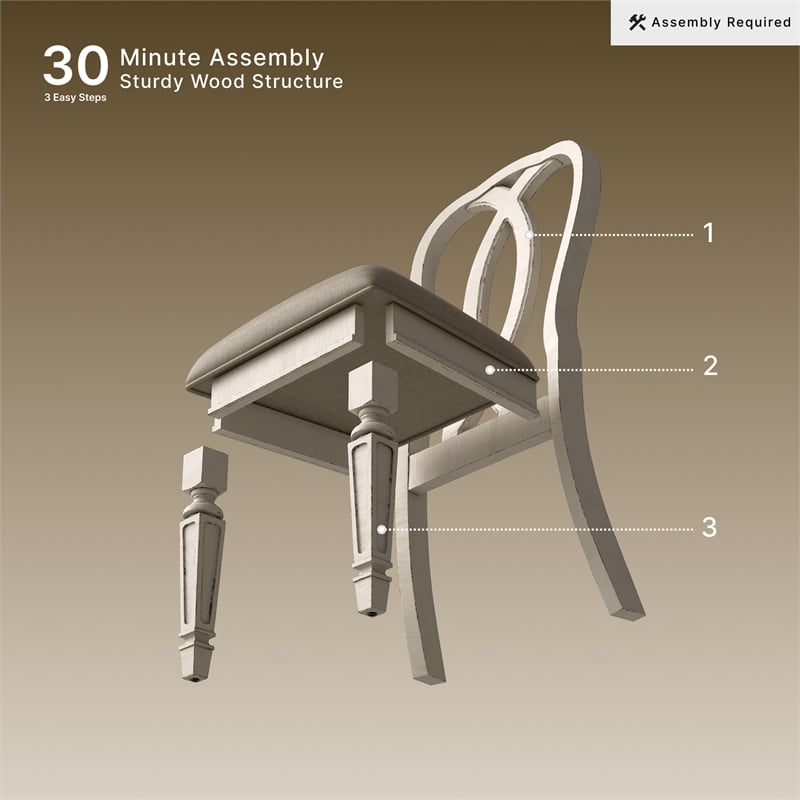 Ashley Furniture Realyn Engineered Wood Dining Side Chair in Chipped White