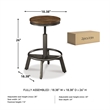 Signature Design by Ashley Torjin Adjustable Counter Stool in Brown and Gray