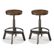 Signature Design by Ashley Torjin Adjustable Counter Stool in Brown and Gray