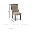 Ashley Tyler Creek Upholstered Dining Side Chair in Gray and Brown