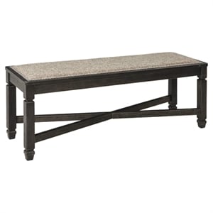 Ashley Tyler Creek Upholstered Dining Bench in Gray and Brown