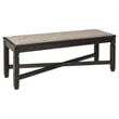 Ashley Tyler Creek Upholstered Dining Bench in Gray and Brown