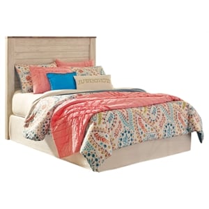 Signature Design by Ashley Willowton Adjustable Full Panel Headboard in White