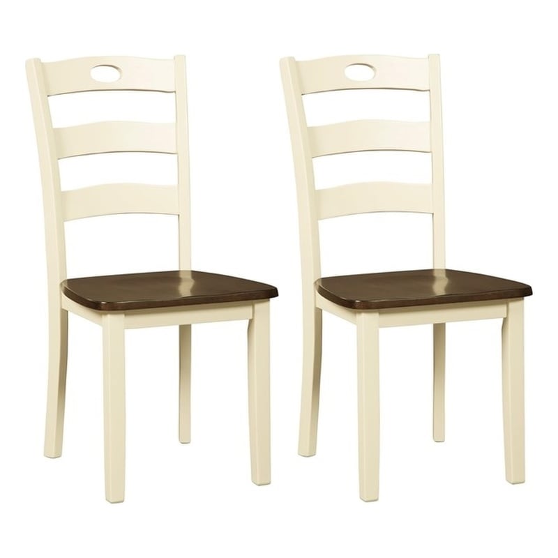Signature Design by Ashley Woodanville Dining Side Chair in Cream and Brown