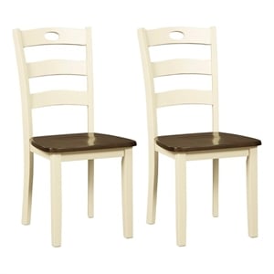 Signature Design by Ashley Woodanville Dining Side Chair in Cream and Brown