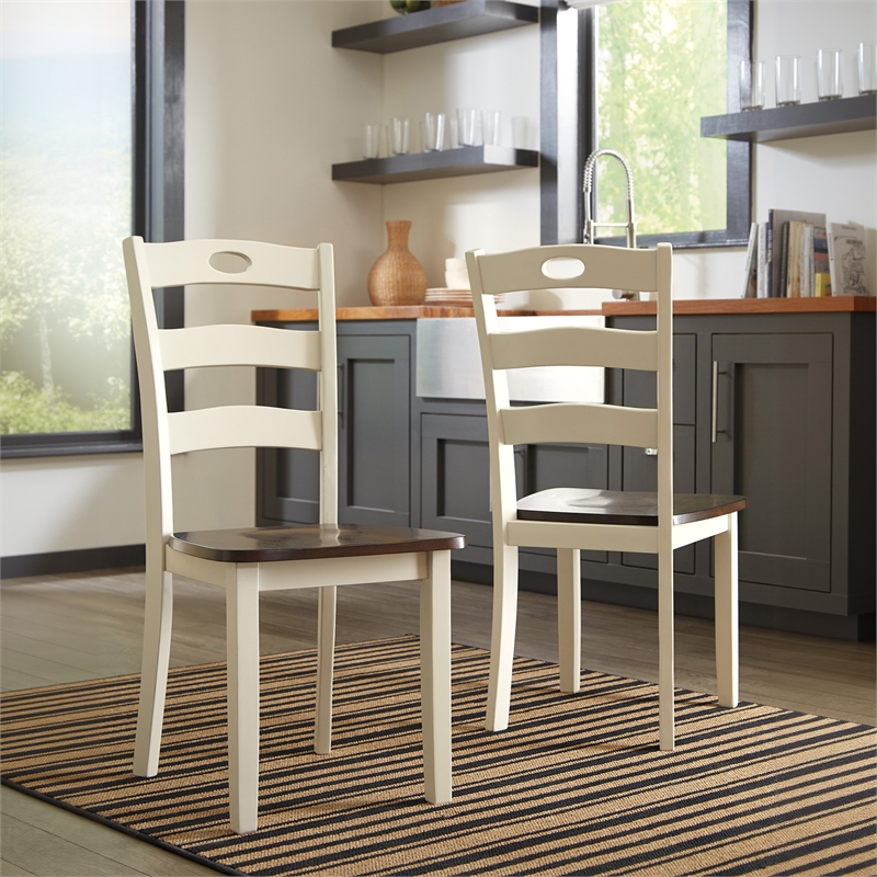 Signature Design by Ashley Woodanville Dining Side Chair in Cream and Brown