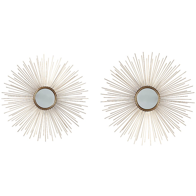 Ashley Furniture Doniel 2 Piece Decorative Mirror Set in Antique Gold