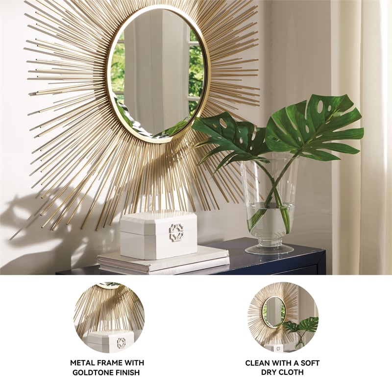 Signature Design by Ashley Elspeth Decorative Mirror in Gold