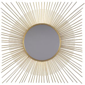 ashley furniture elspeth decorative mirror in gold