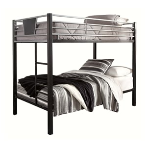 Signature Design by Ashley Dinsmore Twin over Twin Bunk Bed in Black and Gray