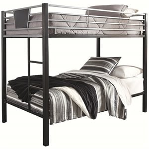 ashley furniture dinsmore twin over twin bunk bed in black and gray