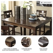 Ashley Furniture Bennox 5 Piece Counter Height Dining Set in Brown