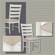 Ashley Furniture Skempton 7 Piece Dining Set in White and Light Brown