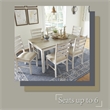 Ashley Furniture Skempton 7 Piece Dining Set in White and Light Brown