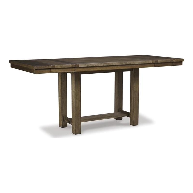 Ashley Moriville Extendable Counter Height Dining Table in Brown