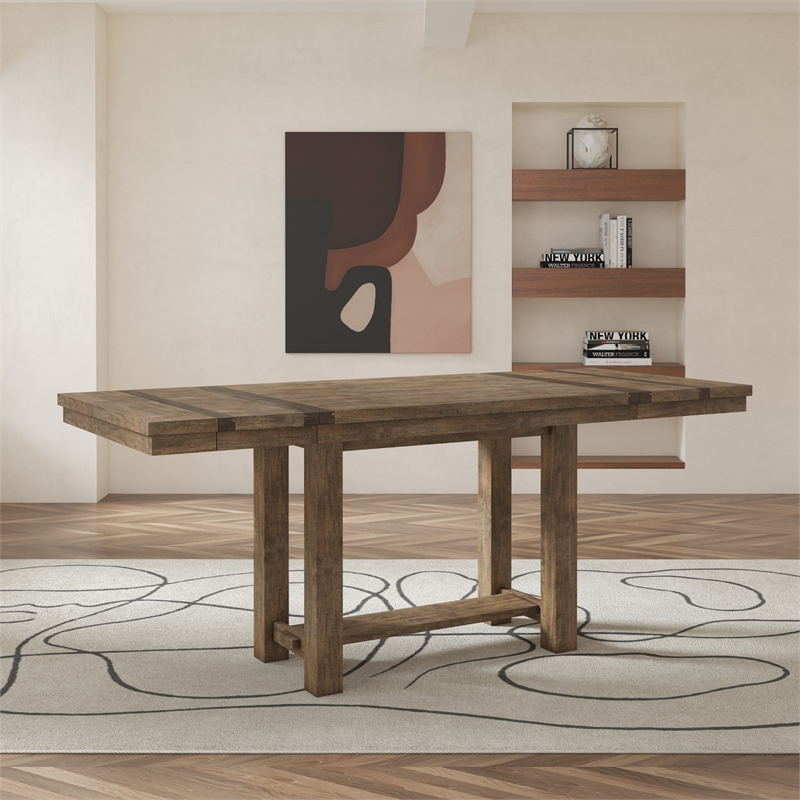 Ashley Moriville Extendable Counter Height Dining Table in Brown