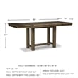 Ashley Moriville Extendable Counter Height Dining Table in Brown