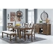 Signature Design by Ashley Moriville Extendable Dining Table in Grayish Brown