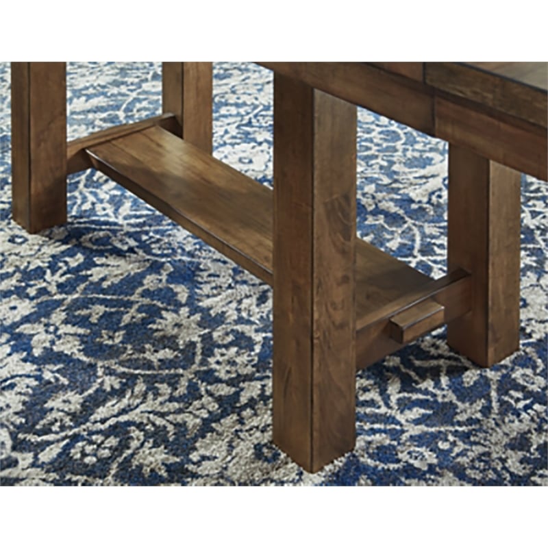 Signature Design by Ashley Moriville Extendable Dining Table in Grayish Brown