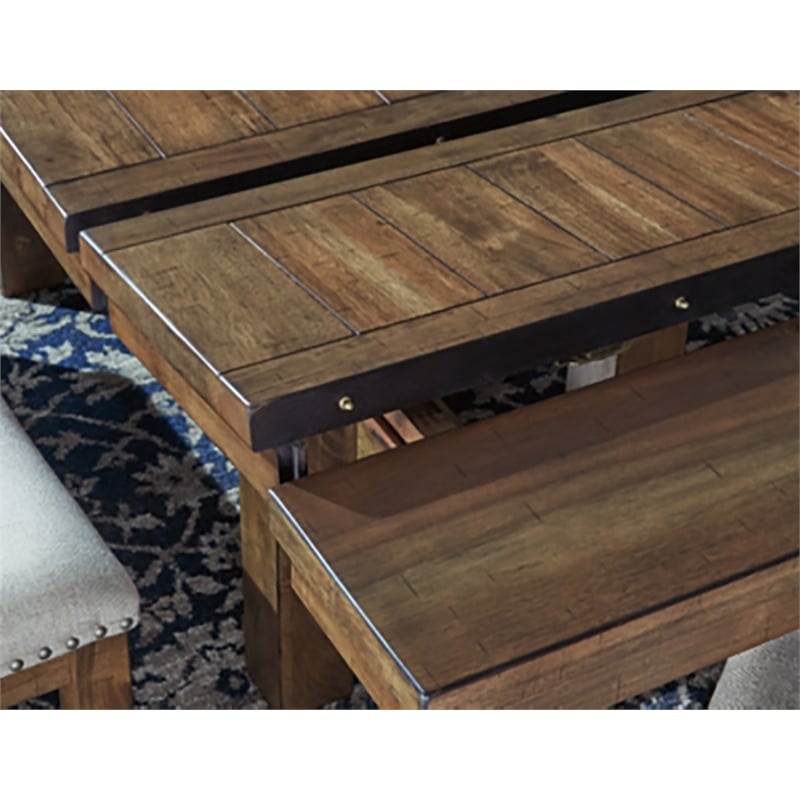 Signature Design by Ashley Moriville Extendable Dining Table in Grayish Brown