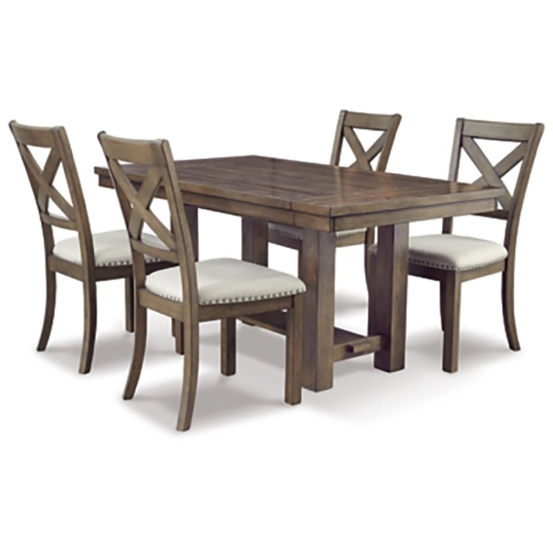 Signature Design by Ashley Moriville Extendable Dining Table in Grayish Brown