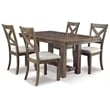 Signature Design by Ashley Moriville Extendable Dining Table in Grayish Brown