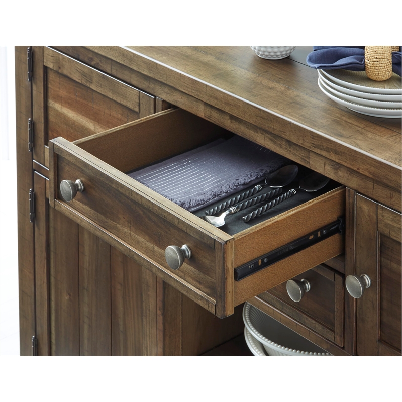 Signature Design by Ashley Moriville Server in Grayish Brown