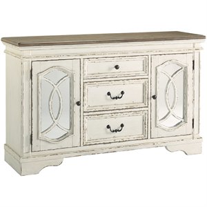 ashley furniture realyn server in chipped white and brown