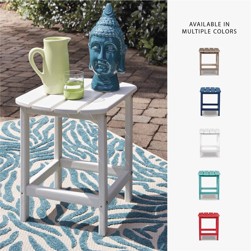 Signature Design by Ashley Sundown Treasure Patio End Table in White