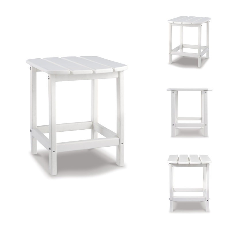 Signature Design by Ashley Sundown Treasure Patio End Table in White