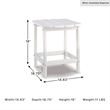 Signature Design by Ashley Sundown Treasure Patio End Table in White