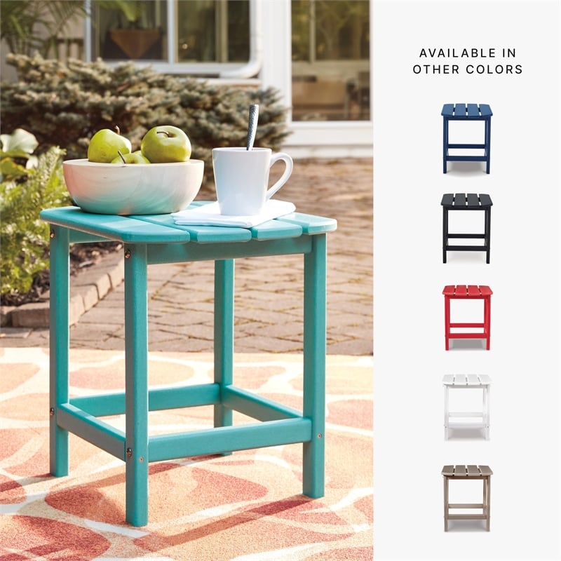 Signature Design by Ashley Sundown Treasure Patio End Table in Turquoise
