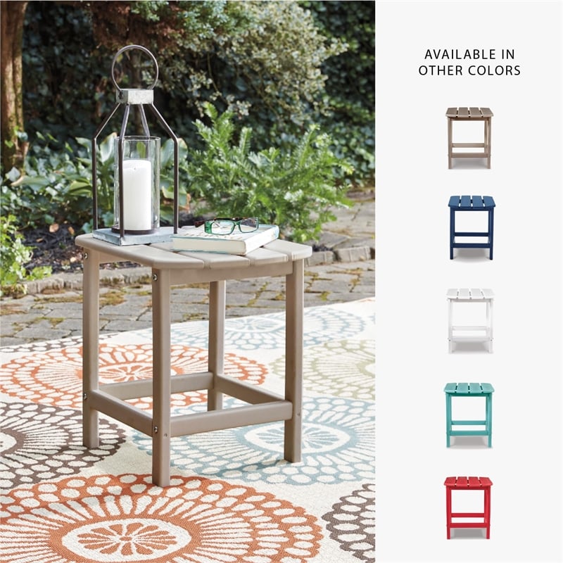 Signature Design by Ashley Sundown Treasure Patio End Table in Grayish Brown