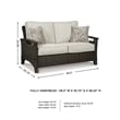 Ashley Furniture Modern Wicker / Rattan Paradise Trail Patio Loveseat in Brown