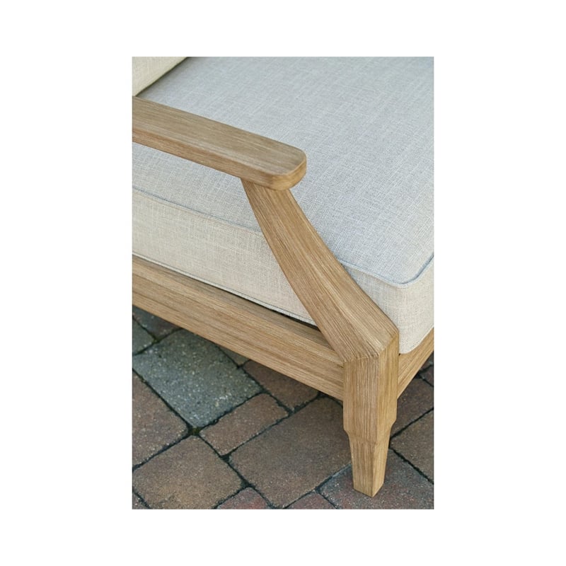 Signature Design by Ashley Clare View Patio Arm Chair in Beige