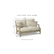 Signature Design by Ashley Clare View Patio Loveseat in Beige