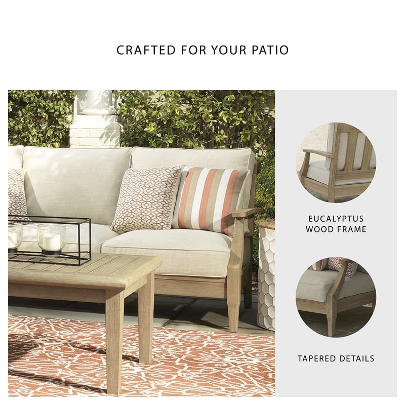 Signature Design by Ashley Clare View Patio Sofa in Beige