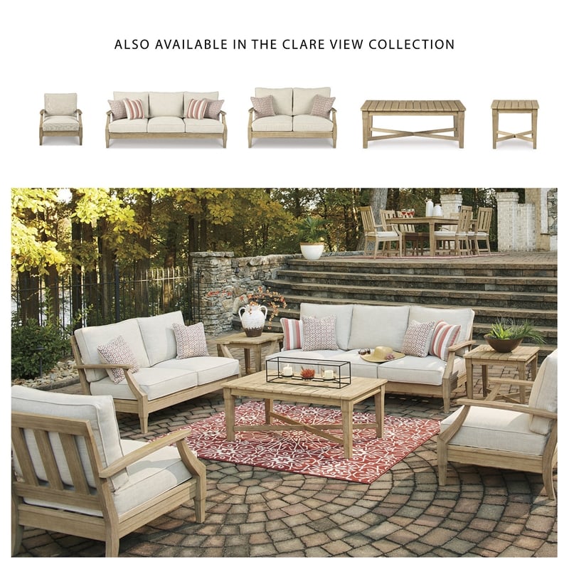 Signature Design by Ashley Clare View Patio Sofa in Beige