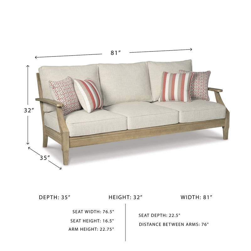 Signature Design by Ashley Clare View Patio Sofa in Beige