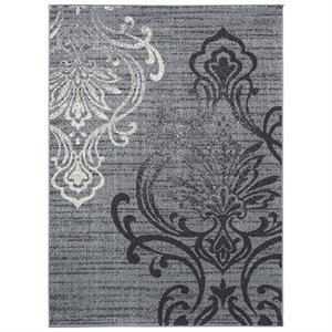 ashley verrill rug in gray and black