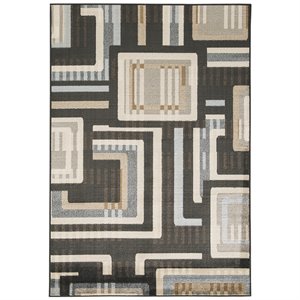 ashley juhani rug in black and brown