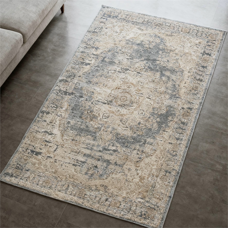 Signature Design by Ashley South 8' x 10' Rug in Blue and Tan