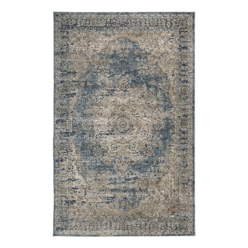 Ashley Furniture South 5' x 7' Rug in Blue and Tan