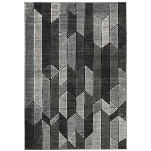 ashley chayse rug in black and gray