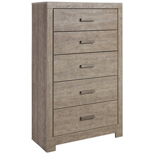ashley furniture culverbach 5 drawer chest in gray